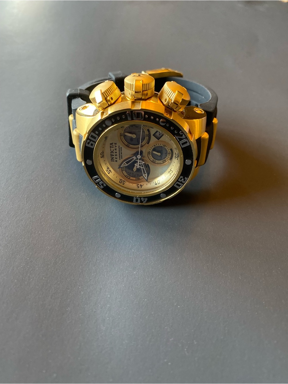 Invicta Gold and Black Men's Chronograph Watch